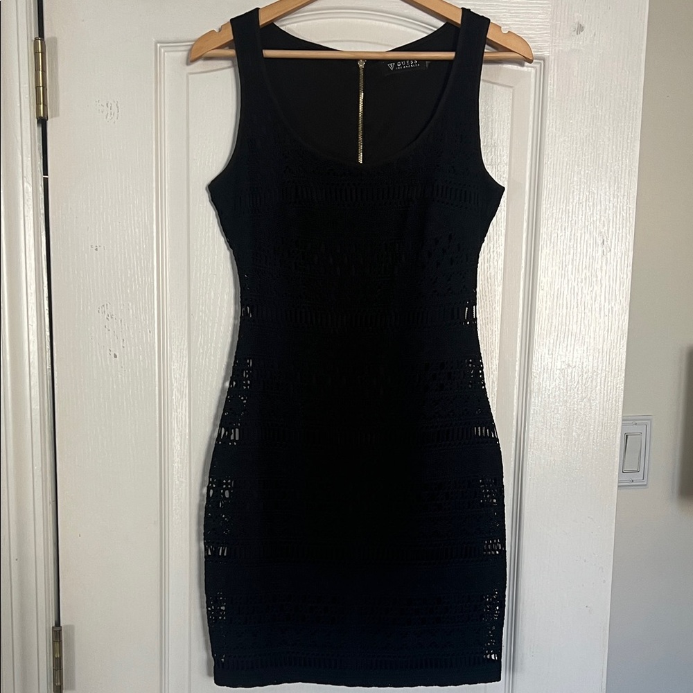 Guess Black Lace Mini Dress